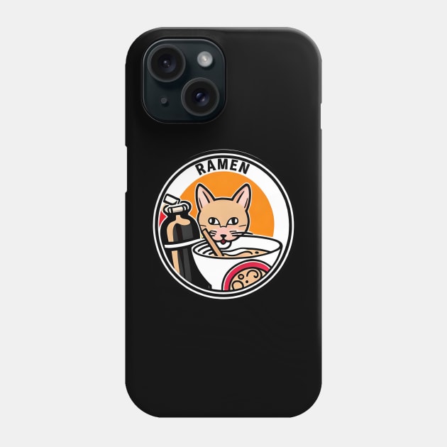 Cute Japanese Cat ramen Phone Case by dex1one