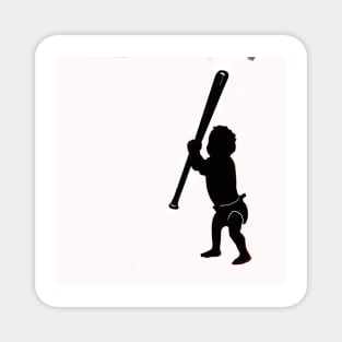 Baseball batting baby Magnet