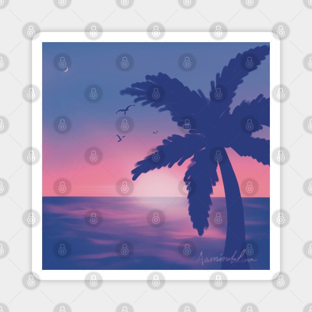 Sunset seascape Magnet by AaminahLuna 