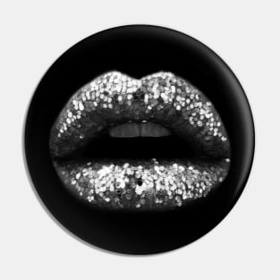 Glitter Lips 70s Fashion Pin