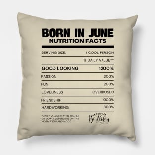 Born in june Pillow