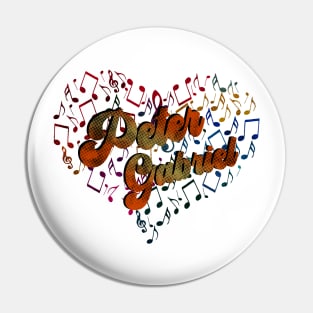 Colorful Heart Tone-Peter Gabriel Pin