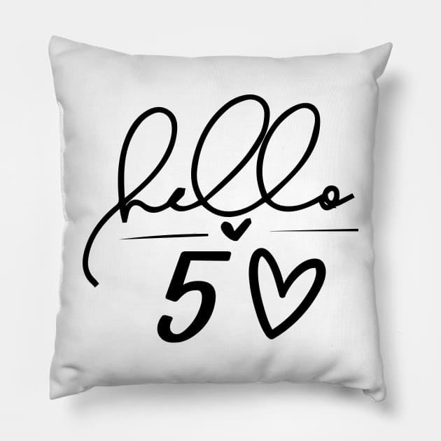 Hello 50 Heart,Funny 50th Birthday Pillow by Islanr