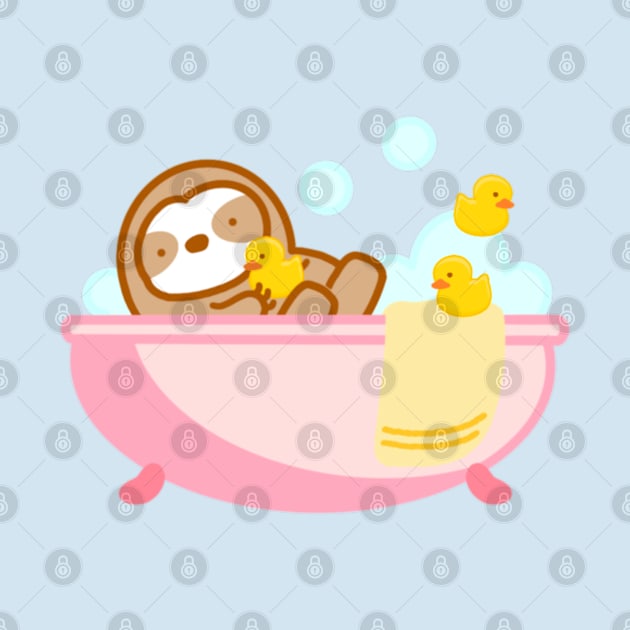 Cute Bubble Bath Sloth by theslothinme