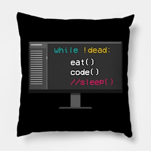 Eat Code Sleep Coder Software Engineer App Developer Pillow