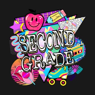 Second Grade Rainbow Girls Boys Teacher Team 2nd Grade Squad T-Shirt