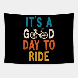 It's A Good Day To Ride Biker Vintage Retro Tapestry