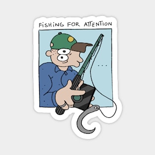 FISHING FOR ATTENTION - Colored Magnet