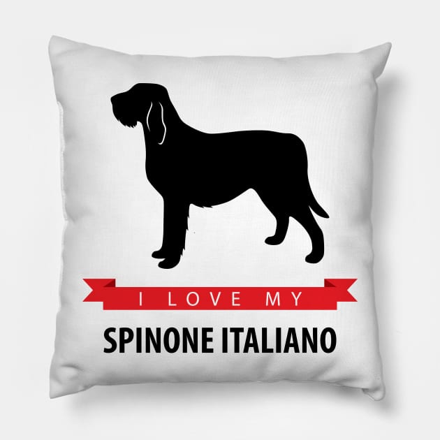 I Love My Spinone Italiano Pillow by millersye