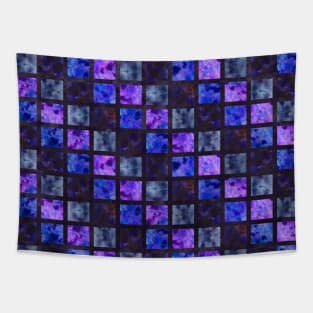 Blue Night Black Quilt Tapestry