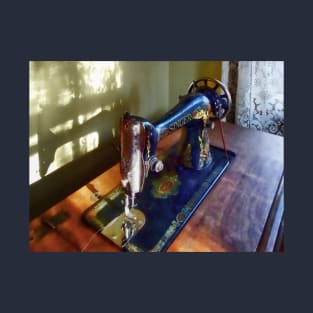 Sewing - Vintage Sewing Machine and Shadow T-Shirt