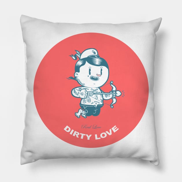 Cupid (Large Print) Pillow by Peter Ricq