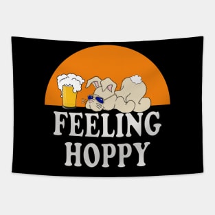 Beer Lover Bunny Rabbit T shirt FEELING HOPPY by ScottyGaaDo Tapestry