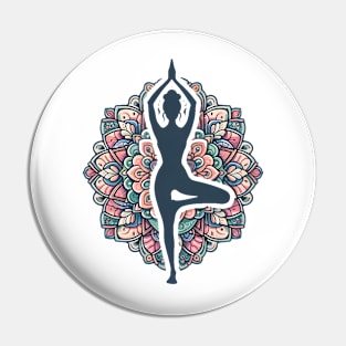 Mandala Tree Pose Pin