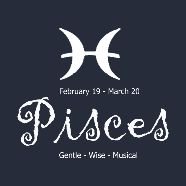 Pisces astrological sign design by halazidan