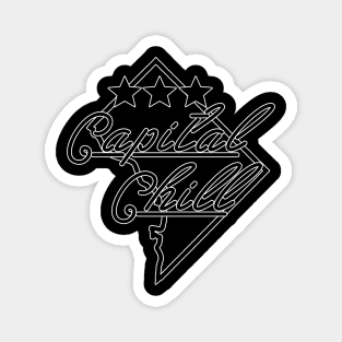 CLASSIC CAPITAL CHILL B&W LOGO Magnet