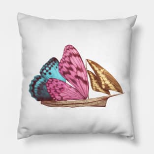 Butterfly Ship Pillow