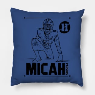 Micah parsons || dallas cowboys | Black Retro Pillow