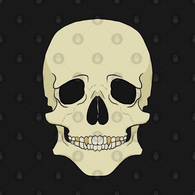 Gold tooth skull by Wexen