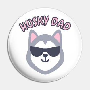 Husky Dad Pin