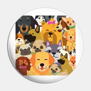 Adorable dog face design Pin