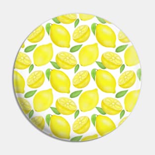 Sicilian Lemons pattern Pin