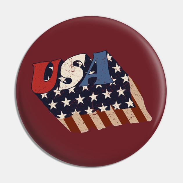 Stars and Stripes USA Pin by BOEC Gear