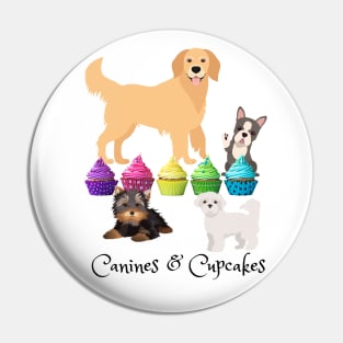 Canines & Cupcakes Dogs & Dessert Pin