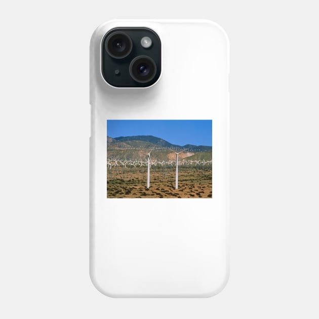 Wind farm, San Gorgonio Pass, California (T146/0356) Phone Case by SciencePhoto
