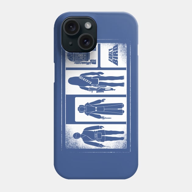 Vintage Early Bird Action Figures "distressed" Phone Case by LeftCoast Graphics