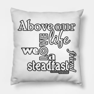 Christopher Marlowe Hero & Leander Friend Quote (B&W) Pillow