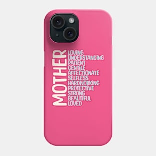 MOTHER Meaning Shirt I Love Mom Mothers Day Phone Case