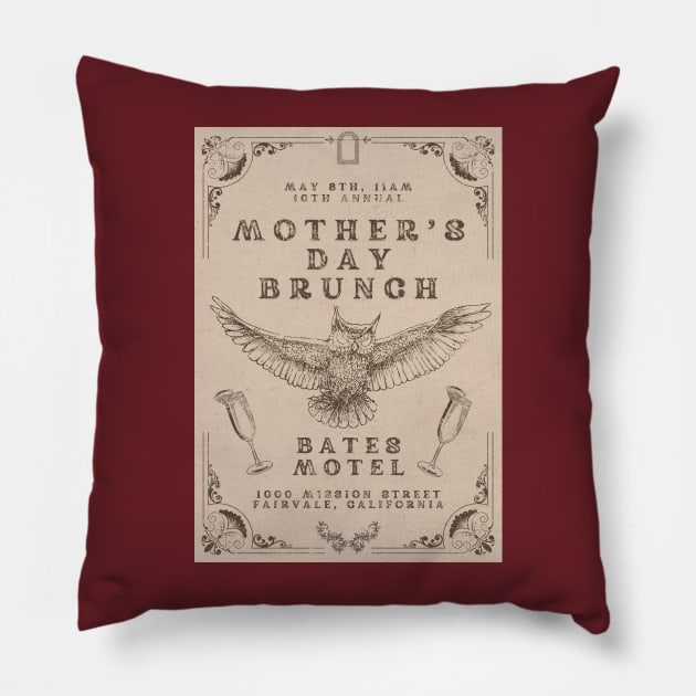 Bates Motel Mother’s Day Brunch Pillow by deleriumden