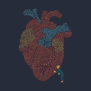 The Starry Night Heart by Tobe Fonseca T-Shirt