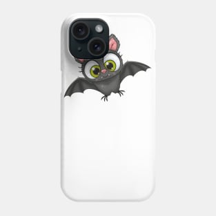 Cute bat with cute green eyes Phone Case