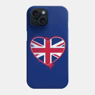 Heart Shaped UK Union Jack Flag Phone Case