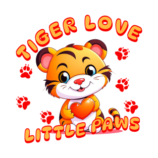 Cute Tiger Kids Valentine T-Shirt