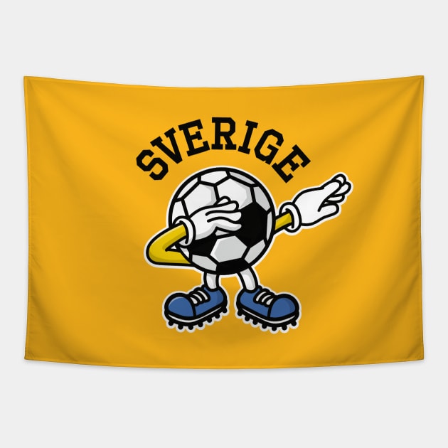 Sverige Sweden dab dabbing soccer football Tapestry by LaundryFactory