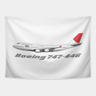 Copy of Japan Airlines 747-400 Tee Shirt Version V2 Tapestry