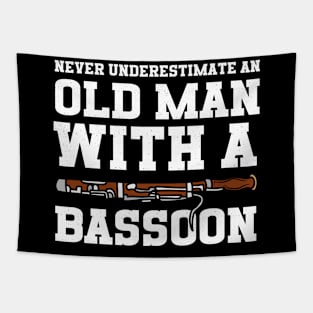 Never Underestimate An Old Man With A Bassoon Tapestry