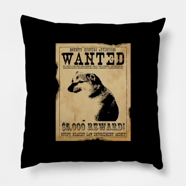 Cheems Wanted Poster Pillow by giovanniiiii