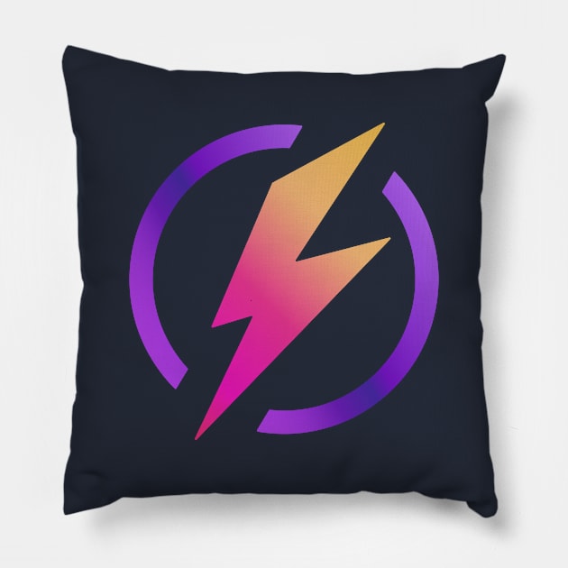 Vivid Colors Lightning Pillow by PallKris