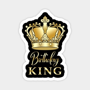 Birthday King Gold Crown T-Shirt Prince Princess King Queen Crown For Boys And Men Gift Magnet