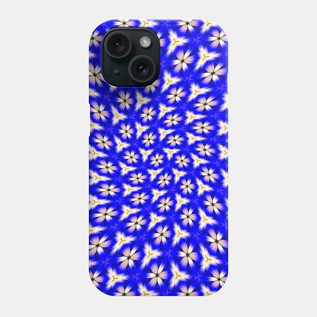 Cute Blue Floral Pattern Phone Case by PatternFlower