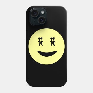 Classic retro Smiley Face Emoji with Upside-down Bunny Eyes Phone Case