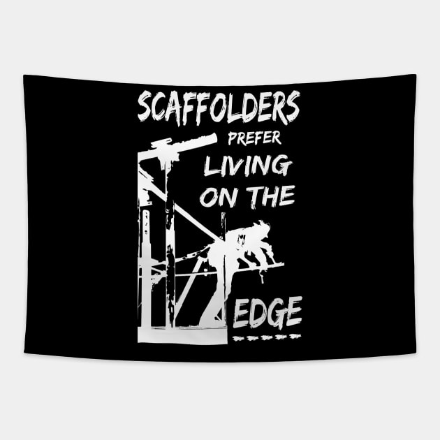 Living On The Edge Tapestry by Scaffoldmob