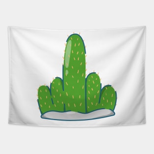 cute middle finger cactus Tapestry