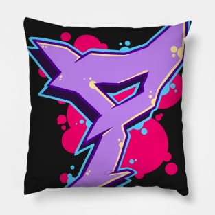 Letter P -  Graffiti Street Art Style Pillow