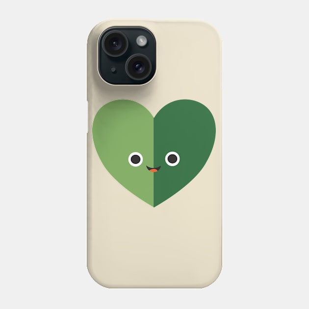 Green Love Nature Heart Phone Case by katelein