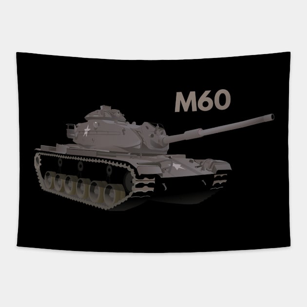 M60 American Battle Tank Tapestry by NorseTech